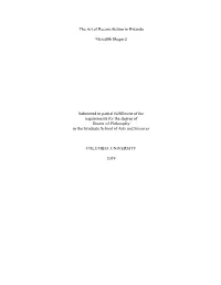 The Art of Reconciliation in Rwanda Meredith Shepard Submitted In