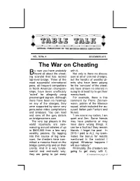 The War on Cheating Y Now You Have Probably with It