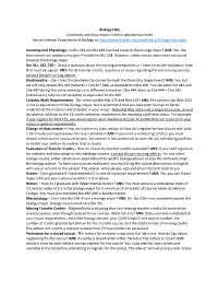 Biology FAQ Commonly Asked Questions Listed in Alphabetical Order Access Lehman Department of Biology At