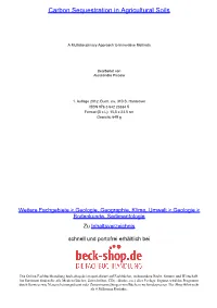 Carbon Sequestration in Agricultural Soils