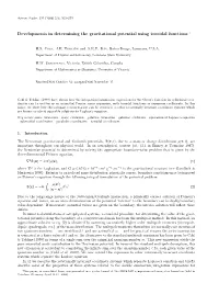 Developments in Determining the Gravitational Potential Using Toroidal Functions ∗