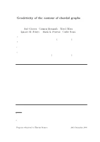 Geodeticity of the Contour of Chordal Graphs