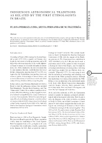 Lima Indigenous Astronomical Traditions As Related by the First