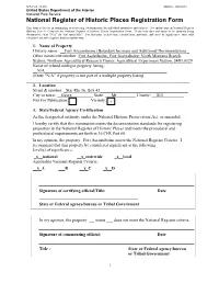 National Register of Historic Places Registration Form