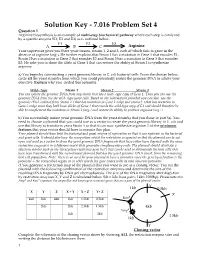 Solution Key 7.016 Problem Set 4