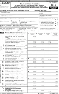2016 Department of the Trea,Un Do Not Enter Social Security Numbers on This Form As It May Be Made Public