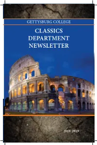 Classics Department Newsletter