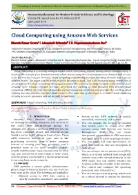 Cloud Computing Using Amazon Web Services