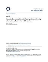 Desorption Electrospray Ionization Mass Spectrometry Imaging: Instrumentation, Optimization and Capabilities