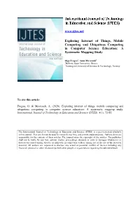 Exploring Internet of Things, Mobile Computing and Ubiquitous Computing in Computer Science Education: a Systematic Mapping Study