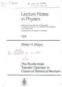 Lecture Notes in Physics