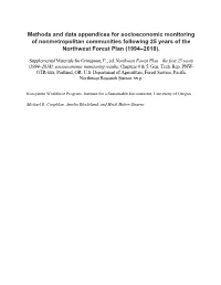 Methods and Data Appendices for Socioeconomic Monitoring of Nonmetropolitan Communities Following 25 Years of the Northwest Forest Plan (1994–2018)