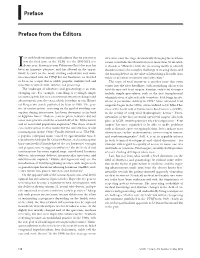 Preface Preface from the Editors