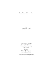 Roman Woman, Culture, and Law by Heather Faith Wright Senior Seminar