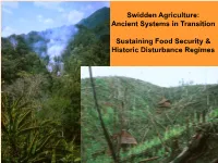 Swidden Agriculture: Ancient Systems in Transition