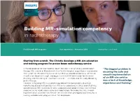 Building MR-Simulation Competency in Radiotherapy