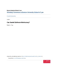 Can Sandel Dethrone Meritocracy?