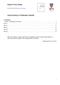 Contents ‘A’ Series – Publications (Overview)