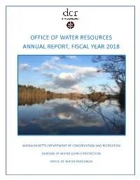 Office of Water Resources Annual Report, Fiscal Year 2018