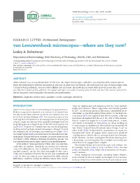 Van Leeuwenhoek Microscopes—Where Are They Now?