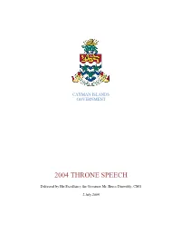 2004 Throne Speech