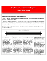 Key Elements of a Research Proposal Quantitative Design