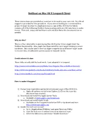 Netboot on Mac OS X Leopard Client