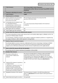 2011 Snowy Water Licence Schedule 4 Amendments to River Murray Increased Flows (RMIF) Call out Provisions 2