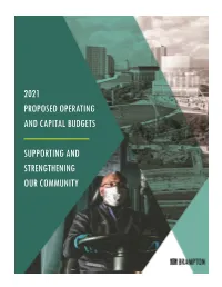 2021 Proposed Operating and Capital Budgets