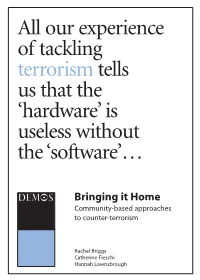 Community Based Approaches to Counter-Terrorism