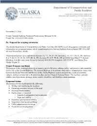 Department of Transportation and Public Facilities DESIGN & ENGINEERING SERVICES PRELIMINARY DESIGN & ENVIRONMENTAL
