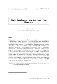 Moral Development and the March First Movement