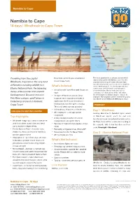 Namibia to Cape