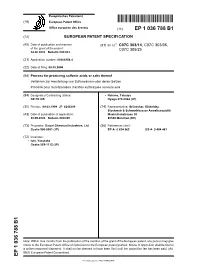Process for Producing Sulfonic Acids Or Salts Thereof