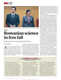 Romanian Science in Free Fall