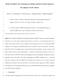 Surface Predictor of Overturning Circulation and Heat Content Change In