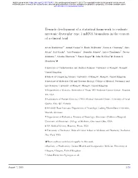 Towards Development of a Statistical Framework to Evaluate Myotonic Dystrophy Type 1 Mrna Biomarkers in the Context of a Clinical Trial