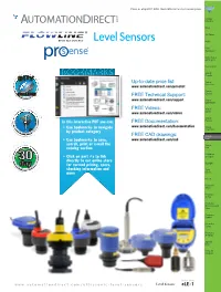 Ultrasonic Liquid Level Sensors & Switches Sensors & Switches