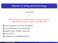 Aspects of String Phenomenology