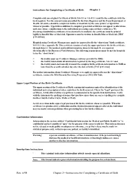 Rev. 6/98 Chapter 2—Instructions for Completing a Certificate of Birth 1