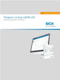 Telegram Listing Lidar-LOC Lidar Localization Software