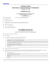 Avis Budget Group, Inc. (Name of Registrant As Specified in Its Charter)