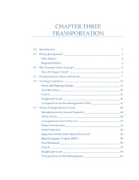 Chapter Three Transportation