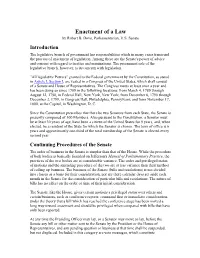 Enactment of a Law by Robert B