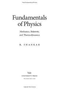 Fundamentals of Physics
