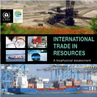 International Trade in Resources a Biophysical Assessment Acknowledgements