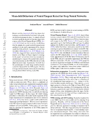 Mean-Field Behaviour of Neural Tangent Kernel for Deep Neural