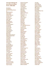 The Inprint Margarett Root Brown Reading Series, 1980-2020