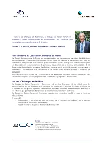 Une Initiative Du Conseil Du Commerce De France Un Lieu D'échanges Et De Débat