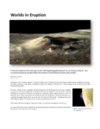 Worlds in Eruption